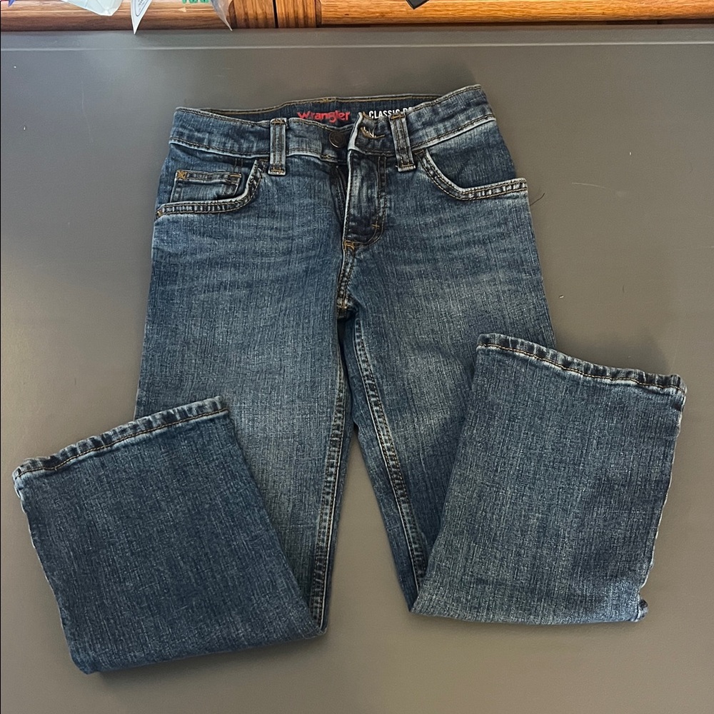 Kids Wrangler Classic Boot Denim Jeans (8 slim) NWOT